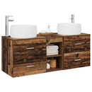 vidaXL Fürdőszoba bútor szett 3 db Antik Fa 49,5 x 44,5 x 66 cm