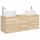 vidaXL Fürdőszoba bútor szett 3 db Sonoma Tölgy 49,5 x 44,5 x 66 cm