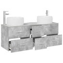 vidaXL Fürdőszoba bútor szett 3 db Betonszürke 49,5 x 44,5 x 66 cm