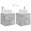 vidaXL Fürdőszoba bútor szett 3 db Betonszürke 49,5 x 44,5 x 66 cm