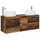 vidaXL Fürdőszoba bútor szett 3 db Antik Fa 49,5 x 44,5 x 66 cm