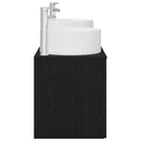 vidaXL Fürdőszoba bútor szett 3 db Fekete 49,5 x 44,5 x 65,5 cm