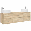 vidaXL Fürdőszoba bútor szett 3 db Sonoma Tölgy 49,5 x 44,5 x 65,5 cm