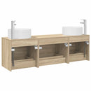 vidaXL Fürdőszoba bútor szett 3 db Sonoma Tölgy 49,5 x 44,5 x 65,5 cm