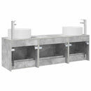 vidaXL Fürdőszoba bútor szett 3 db Betonszürke 49,5 x 44,5 x 65,5 cm
