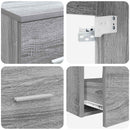 vidaXL Fürdőszoba bútor szett 3 db Szürke Sonoma 49,5 x 44,5 x 65,5 cm