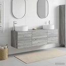 vidaXL Fürdőszoba bútor szett 3 db Szürke Sonoma 49,5 x 44,5 x 65,5 cm