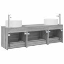 vidaXL Fürdőszoba bútor szett 3 db Szürke Sonoma 49,5 x 44,5 x 65,5 cm