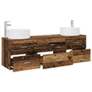 vidaXL Fürdőszoba bútor szett 3 db Antik Fa 49,5 x 44,5 x 65,5 cm