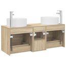 vidaXL Fürdőszoba bútor szett 3 db Sonoma Tölgy 49,5 x 44,5 x 65,5 cm