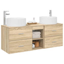 vidaXL Fürdőszoba bútor szett 3 db Sonoma Tölgy 49,5 x 44,5 x 65,5 cm