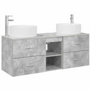 vidaXL Fürdőszoba bútor szett 3 db Betonszürke 49,5 x 44,5 x 65,5 cm