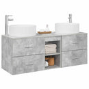 vidaXL Fürdőszoba bútor szett 3 db Betonszürke 49,5 x 44,5 x 65,5 cm