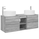vidaXL Fürdőszoba bútor szett 3 db Szürke Sonoma 49,5 x 44,5 x 65,5 cm