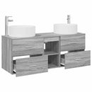 vidaXL Fürdőszoba bútor szett 3 db Szürke Sonoma 49,5 x 44,5 x 65,5 cm