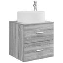 vidaXL Fürdőszoba bútor szett 3 db Szürke Sonoma 49,5 x 44,5 x 65,5 cm