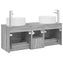 vidaXL Fürdőszoba bútor szett 3 db Szürke Sonoma 49,5 x 44,5 x 65,5 cm