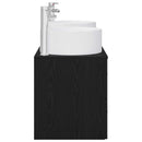 vidaXL Fürdőszoba bútor szett 3 db Fekete 49,5 x 44,5 x 65,5 cm