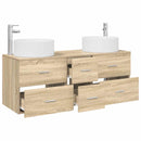 vidaXL Fürdőszoba bútor szett 3 db Sonoma Tölgy 49,5 x 44,5 x 65,5 cm