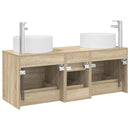vidaXL Fürdőszoba bútor szett 3 db Sonoma Tölgy 49,5 x 44,5 x 65,5 cm