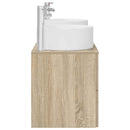 vidaXL Fürdőszoba bútor szett 3 db Sonoma Tölgy 49,5 x 44,5 x 65,5 cm