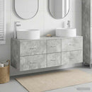 vidaXL Fürdőszoba bútor szett 3 db Betonszürke 49,5 x 44,5 x 65,5 cm