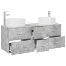 vidaXL Fürdőszoba bútor szett 3 db Betonszürke 49,5 x 44,5 x 65,5 cm