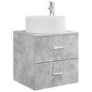 vidaXL Fürdőszoba bútor szett 3 db Betonszürke 49,5 x 44,5 x 65,5 cm