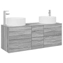 vidaXL Fürdőszoba bútor szett 3 db Szürke Sonoma 49,5 x 44,5 x 65,5 cm