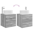 vidaXL Fürdőszoba bútor szett 3 db Szürke Sonoma 49,5 x 44,5 x 65,5 cm