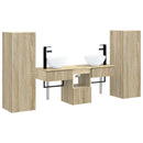 vidaXL Fürdőszoba bútor szett 5 db Sonoma Tölgy 33 x 34,5 x 100 cm