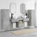vidaXL Fürdőszoba bútor szett 5 db Betonszürke 33 x 34,5 x 100 cm