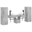 vidaXL Fürdőszoba bútor szett 5 db Betonszürke 33 x 34,5 x 100 cm