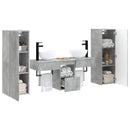 vidaXL Fürdőszoba bútor szett 5 db Betonszürke 33 x 34,5 x 100 cm