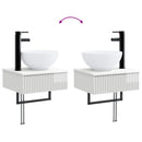 vidaXL Fürdőszoba bútor szett 5 db Magasfényű Fehér 33 x 34,5 x 100 cm