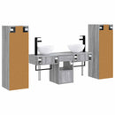 vidaXL Fürdőszoba bútor szett 5 db Szürke Sonoma 33 x 34,5 x 100 cm