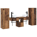vidaXL Fürdőszoba bútor szett 5 db Antik Fa 33 x 34,5 x 100 cm