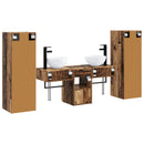 vidaXL Fürdőszoba bútor szett 5 db Antik Fa 33 x 34,5 x 100 cm