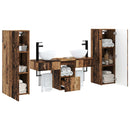 vidaXL Fürdőszoba bútor szett 5 db Antik Fa 33 x 34,5 x 100 cm