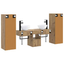 vidaXL Fürdőszoba bútor szett 5 db Kézműves Tölgy 33 x 34,5 x 100 cm