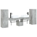 vidaXL Fürdőszoba bútor szett 5 db Betonszürke 33 x 34,5 x 100 cm