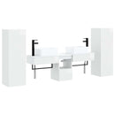 vidaXL Fürdőszoba bútor szett 5 db Magasfényű Fehér 33 x 34,5 x 100 cm