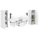 vidaXL Fürdőszoba bútor szett 5 db Magasfényű Fehér 33 x 34,5 x 100 cm