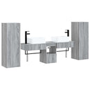 vidaXL Fürdőszoba bútor szett 5 db Szürke Sonoma 33 x 34,5 x 100 cm