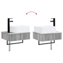 vidaXL Fürdőszoba bútor szett 5 db Szürke Sonoma 33 x 34,5 x 100 cm