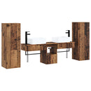 vidaXL Fürdőszoba bútor szett 5 db Antik Fa 33 x 34,5 x 100 cm