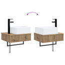 vidaXL Fürdőszoba bútor szett 5 db Kézműves Tölgy 33 x 34,5 x 100 cm