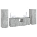 vidaXL Fürdőszoba bútor szett 5 db Betonszürke 33 x 34,5 x 100 cm