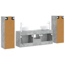vidaXL Fürdőszoba bútor szett 5 db Betonszürke 33 x 34,5 x 100 cm