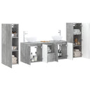 vidaXL Fürdőszoba bútor szett 5 db Betonszürke 33 x 34,5 x 100 cm